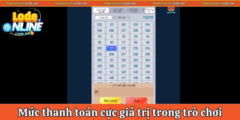 Mức thanh toán cực giá trị trong trò chơi